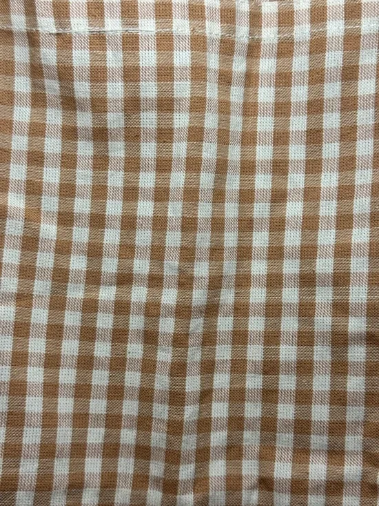 NWT RVCA Forager 100% Cotton Gingham Romper - Size L/12 - Sand/Tan White - Picture 10 of 13